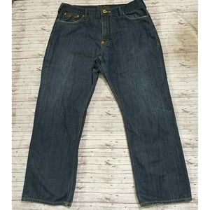 Coogi Mens Embroidered AUSTRALIA 1969 Logo Straight Hip Hop Jeans Sz 42x35 (32)